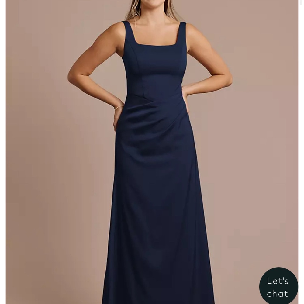 Matte Satin Navy Dress